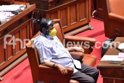 India Karnataka Bangalore News Photo Mlc Kv Narayanaswamy Wearing Protective Masks Precautionary Measure Coronavirus Outbreak Council Session Vidhan Soudha Bengaluru Monday 16th March 2020 India Bangalore Karnataka News Photo Agency